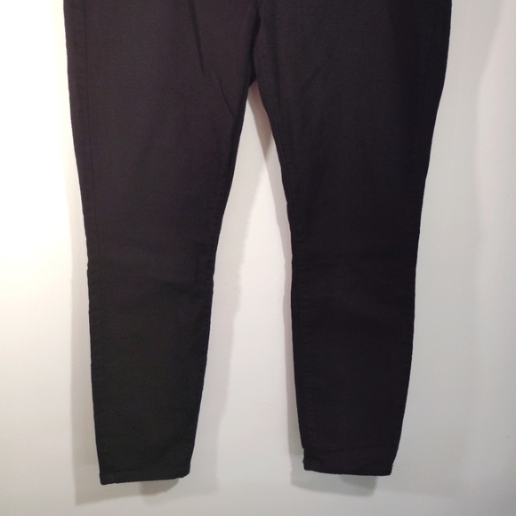 Sz 18 Wild Fable Black Denim Jeans Cotton Stretch Skinny Tapered Leg 34R - Picture 5 of 12